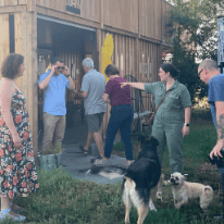 Tour guests at Prairie Bee Meadery
